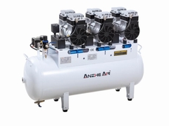 Compresor de aire silencioso de 90L Compresor de aire dental de 2500W sin aceite