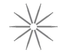 Burs de carburo de acero de tungsteno de limpieza dental