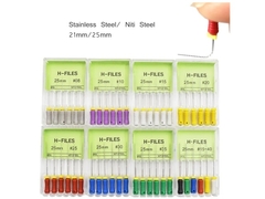 Precio de fábrica Endodoncia H archivo Dental de acero inoxidable Endo archivos de tamaño múltiple Dental H archivo