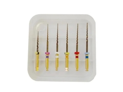 Archivos de endodoncia dental activados por calor Golden NITI archivos flexibles de dentadura archivos rotativos del conducto radicular