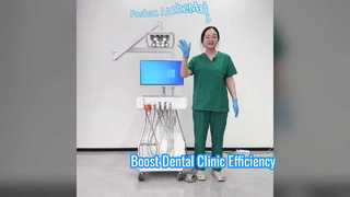 Estación de trabajo dental toda junta con luz dental LED de mariposa, cámara intraoral HD y Compu incorporada