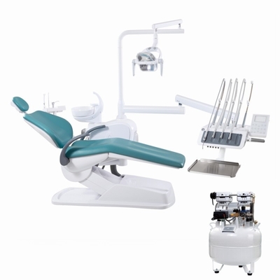 Clínica dental Unidad dental completa con sensor de luz LED silla dental montada en la parte superior