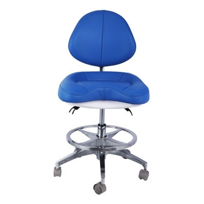 Sillón de dentista de cuero suave único asiento cómodo de altura ajustable silla de dentista con ruedas