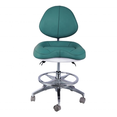 Sillón de dentista de cuero suave único asiento cómodo de altura ajustable silla de dentista con ruedas