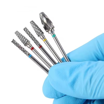 Laboratorio Dental Utilice Burs de Carburo de Tungsteno 10pcs/Set Kit de Perforación de Carburo Dental para Micromotor