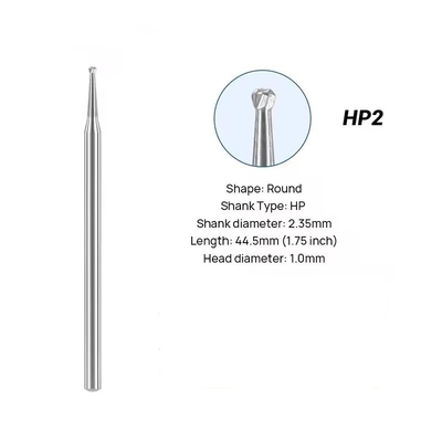 Pulverizador de carburo de tungsteno HP de 2.35 mm Dental HP de carburo para pieza de mano recta