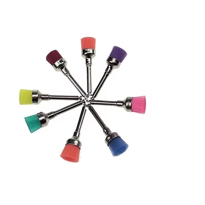 Colorido Kit Dental Desechable Brush de pulido de dientes de nylon Brush de Prophy Dental