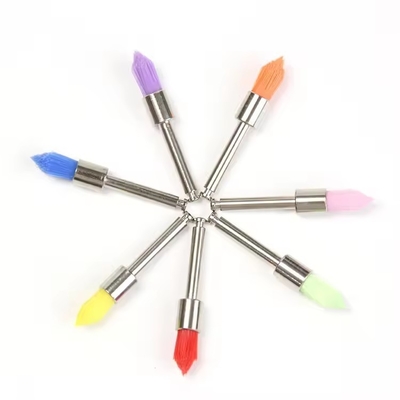 Colorido Kit Dental Desechable Brush de pulido de dientes de nylon Brush de Prophy Dental