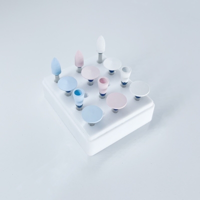 12pcs/caja de alta calidad dental de silicona para pulir dientes para el ángulo de contra pieza de mano de venta caliente kits de pulido dental