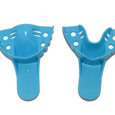 10pcs/bolsa bandeja desechable de ortopedia de impresión de plástico bandeja de impresión dental de múltiples tamaños