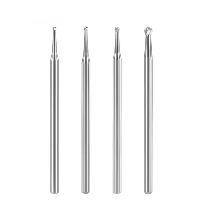 Laboratorio dental Borrachas de carburo de tungsteno 10pcs/caja Borrachas de carburo redondo dental para el pulido