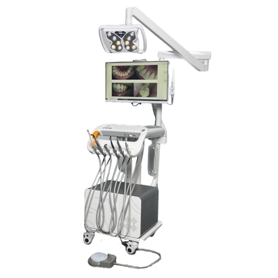 Unidad dental portátil de fábrica con luz LED carrete de operación dental multifunción