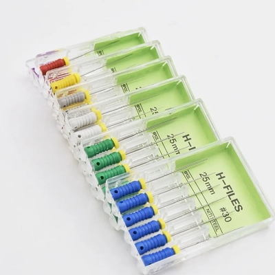 Endodoncia H archivo Dental de acero inoxidable Endo archivos de tamaño múltiple Dental H archivo