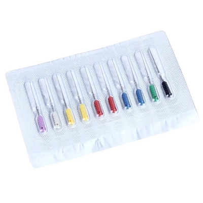 Broche con púas dentales para uso manual Broche de nervios dentales Archivos de conductos dentales Endodoncia Archivos rotativos dentales