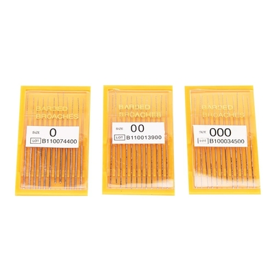 Broches dentarias con púas de acero inoxidable Agujas endodónticas sin mango