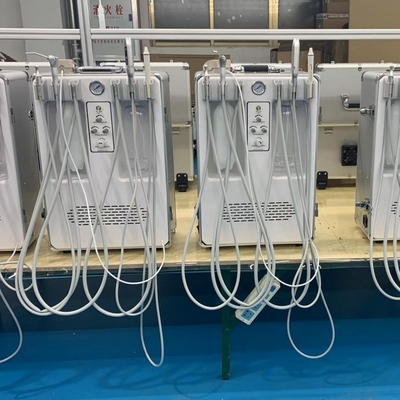 Unidad de turbina dental móvil de Anzhe con 4 portaherramientas Sistema de unidad dental portátil con compresor de aire incorporado