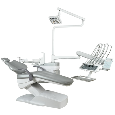 Unidad de silla dental montada en la parte superior con función de blanqueamiento de dientes Unidad de tratamiento dental de cuero PU de lujo