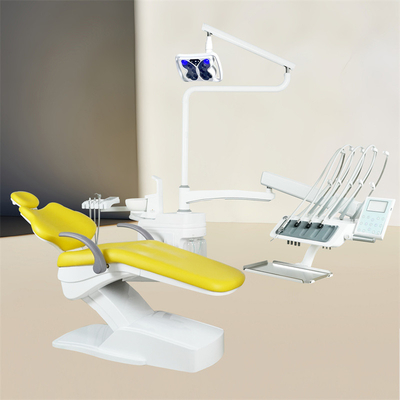 Unidad de silla dental montada en la parte superior con función de blanqueamiento de dientes Unidad de tratamiento dental de cuero PU de lujo