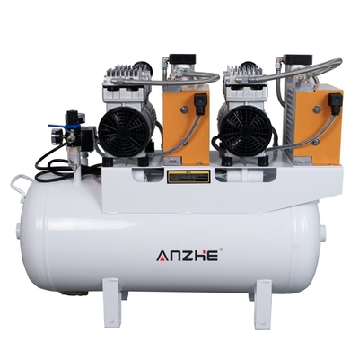 Compresor de aire dental con secador Silent Compresor de aire libre de aceite 65L 1700W para 4 unidades dentales silla