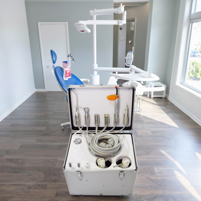Maleta dental con unidad de succión Unidad dental móvil con compresor de aire portátil