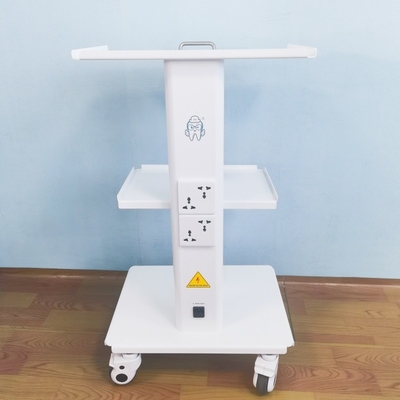 Camión de instrumentos móviles de la clínica dental Camión móvil dental con rueda de freno Camión de carrito portátil con toma dentario incorporado