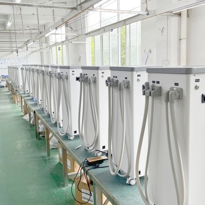 Unidad móvil de succión dental con tanque de agua sucia drenaje automático ejector de saliva dental succión 800L por minuto máquina de succión