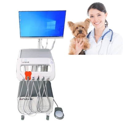 Mesa de trabajo dental móvil para equipos terapéuticos veterinarios Cuidado dental de animales Carro dental móvil