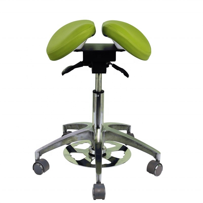 Salón de belleza silla cómoda silla de dentista de micro fibra verde silla de dentista de silla de forma de silla de dentista