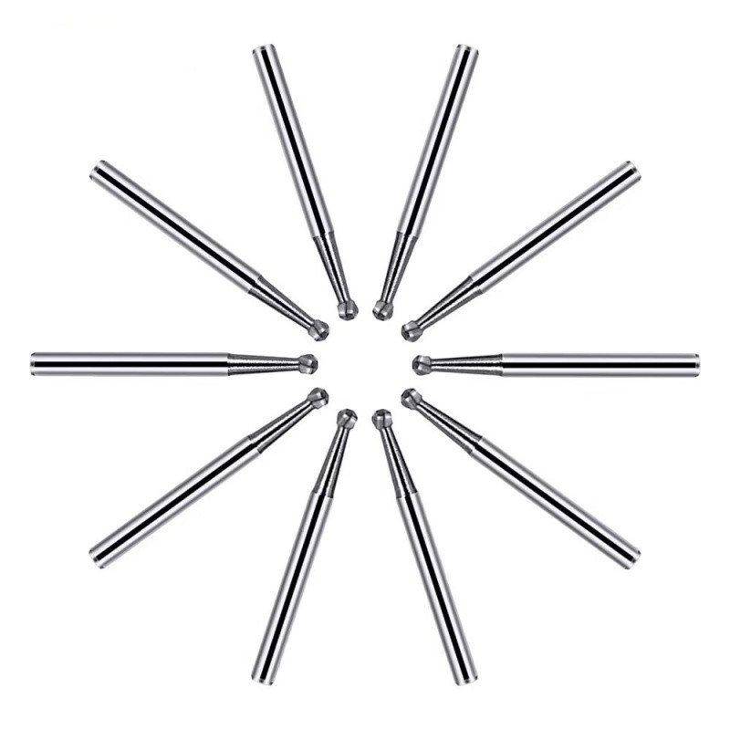 Dental Carburo de tungsteno Bur 3mm de tamaño múltiple tallado de perforación Bur para los comerciantes dentales