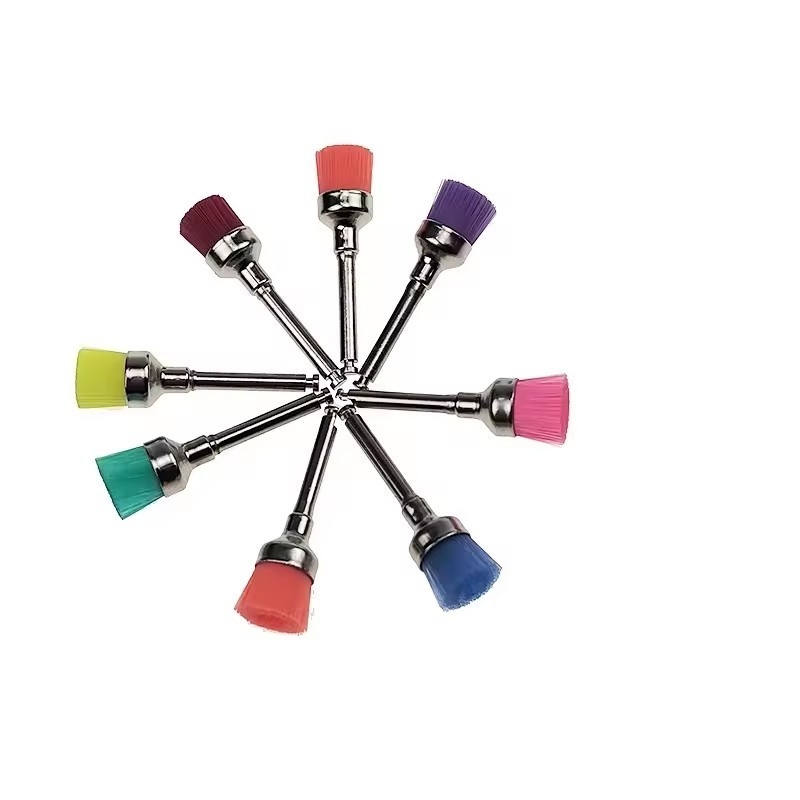 Colorido Kit Dental Desechable Brush de pulido de dientes de nylon Brush de Prophy Dental