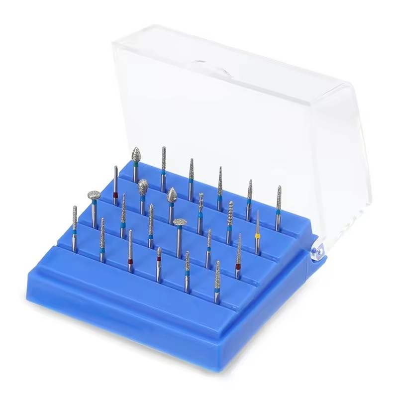 24 agujeros de desinfección dental de la caja de la bolsa de colores diferentes de diamante de la bolsa de soporte de plástico de la bolsa dental de soporte