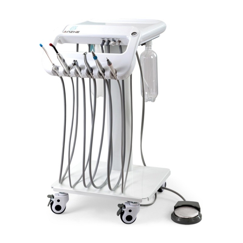 Camión dental móvil ligero con 5 ruedas universales Carritos portátiles de tratamiento dental