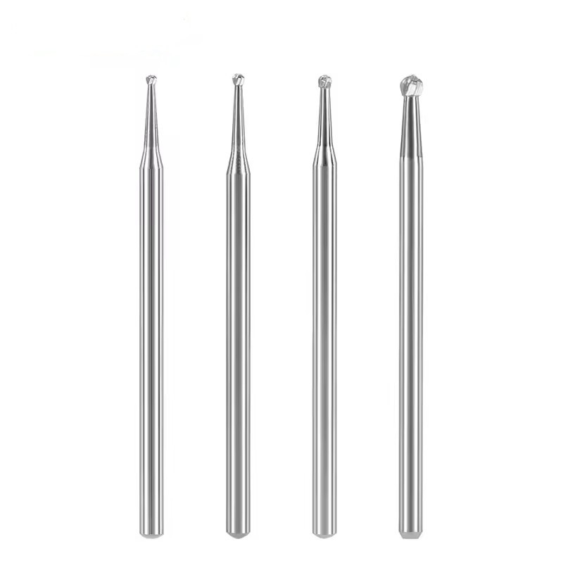 Laboratorio dental Borrachas de carburo de tungsteno 10pcs/caja Borrachas de carburo redondo dental para el pulido