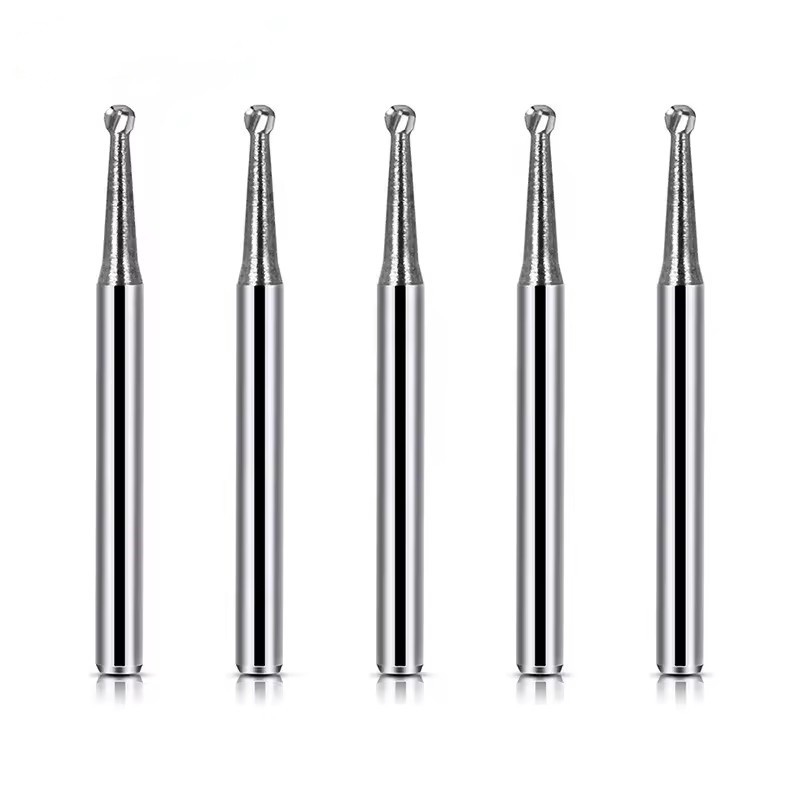 10pcs/ Caja de Polido Médico Bur Carburo Dental de Tungsteno Bur de forma de bola de Carburo para la prótesis dental