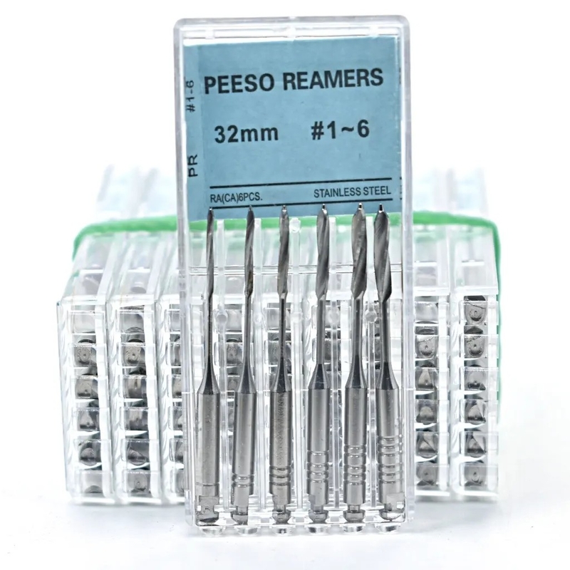 Instrumento de conducto de raíz endodóntico dental 32 mm Dental Pesso Reamers para agrandar la porción cervical
