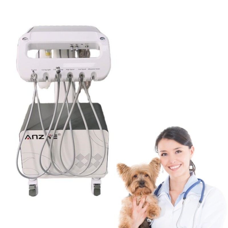Equipo dental veterinario Unidad dental móvil para mascotas Clínica de cuidado dental de animales Carro dental móvil