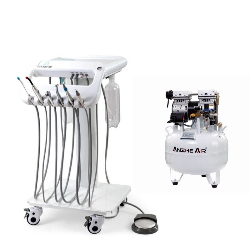 Precio al por mayor Unidad dental móvil 4 Universal Rueda Dental Carritos de tratamiento móvil Dental Fábrica Carritos dental portátiles