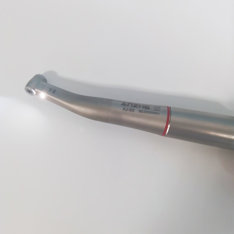 Velocidad de incremento 1:5 Dental Handpiece Push Button Contra Angel Turbina de aire Internal Spray Fibra óptica Dental Handpiece