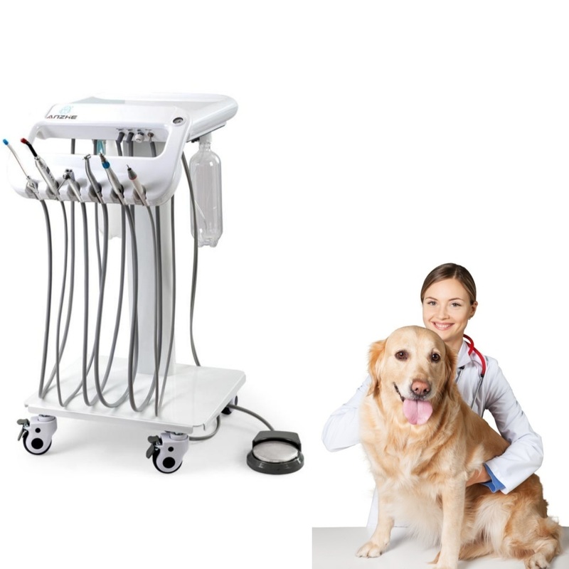 Máquina portátil de tratamiento dental para mascotas, unidad dental móvil, unidad de tratamiento dental, unidad de turbina portátil con compresor de aire