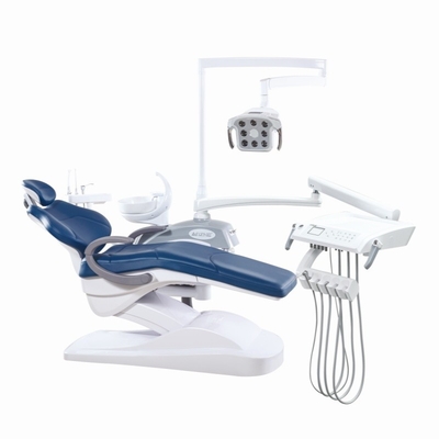Unidad dental de lujo de cuero de micro fibra Set completo OEM / ODM Acepta silla dental con luz de sensor LED