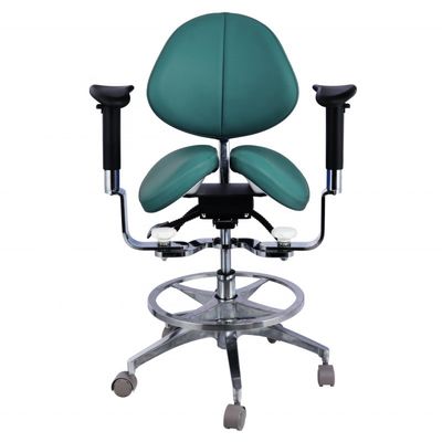 Un buen precio. Asiento de montura ergonómico con montura dividida Sillón de dentista Sillón dental giratorio de lujo de piel de fibra micro en línea