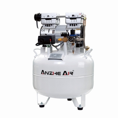 Compresor de bomba de aire médico de 40L 850W Compresor de aire sin aceite dental Uso para 2 sillas dentales