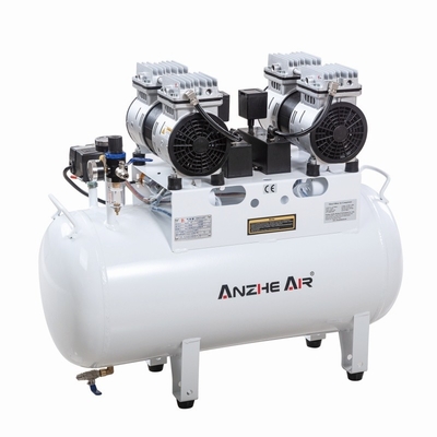 Compresor de bomba de vacío dental de 1100W 60L con bajo ruido OEM/ODM Compresor de aire doble dental