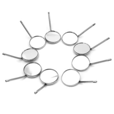 Un buen precio. Instrumentos dentistas anti niebla espejo plano de acero inoxidable reflectores orales autocalvable espejo bucal dental en línea