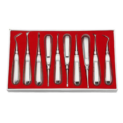 Un buen precio. 10pcs Kit de ascensor dental Dentista Herramientas quirúrgicas Elevador de raíz dental de acero inoxidable en línea