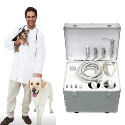 Un buen precio. Veterinario usa unidad dental portátil equipaje estilo mascotas máquina de tratamiento dental con compresor de aire en línea