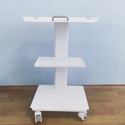 Cabinet de clínica médica clínica dental carro móvil con tres capas de bandeja
