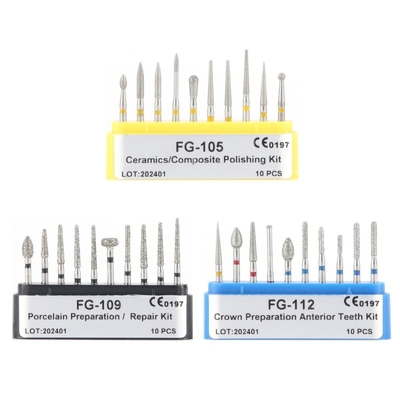 Dental Fabricante FG Polido de alta velocidad Bur rotativo Dental quirúrgico Burs de diamante