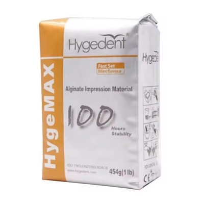 Material de impresión de alginato de grado dental de ajuste rápido Hygedent Alginato para ortodoncia