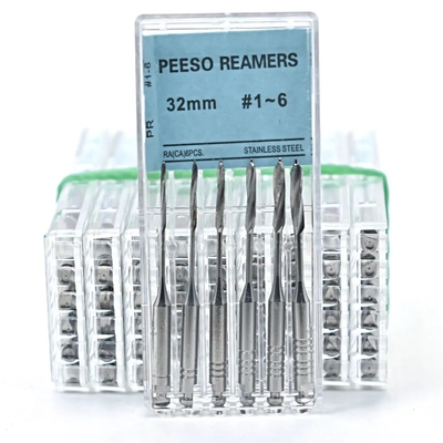 Instrumento de conducto de raíz endodóntico dental 32 mm Dental Pesso Reamers para agrandar la porción cervical